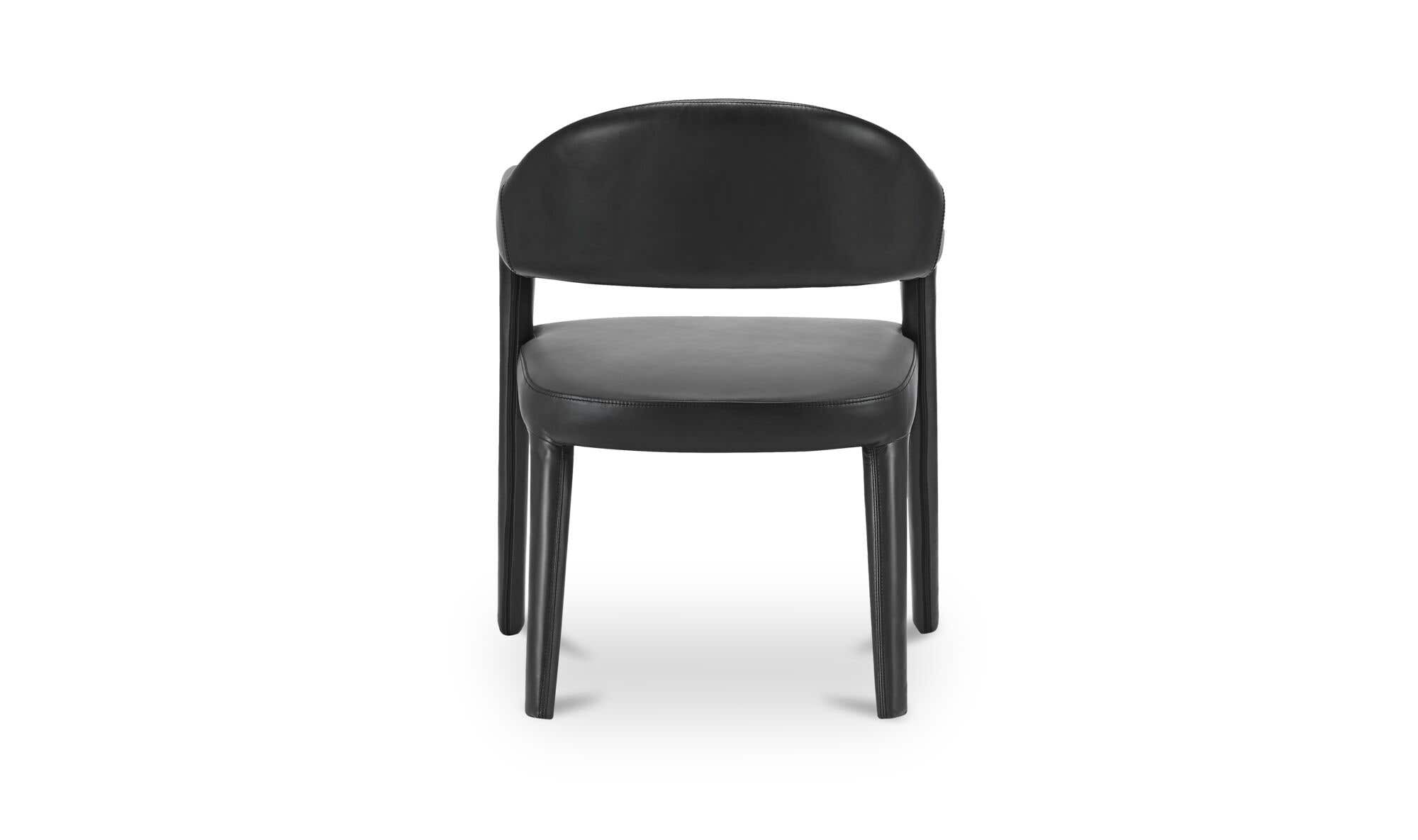 Martens Dining Chair Black Leather by Moe's Home Collection - view 7