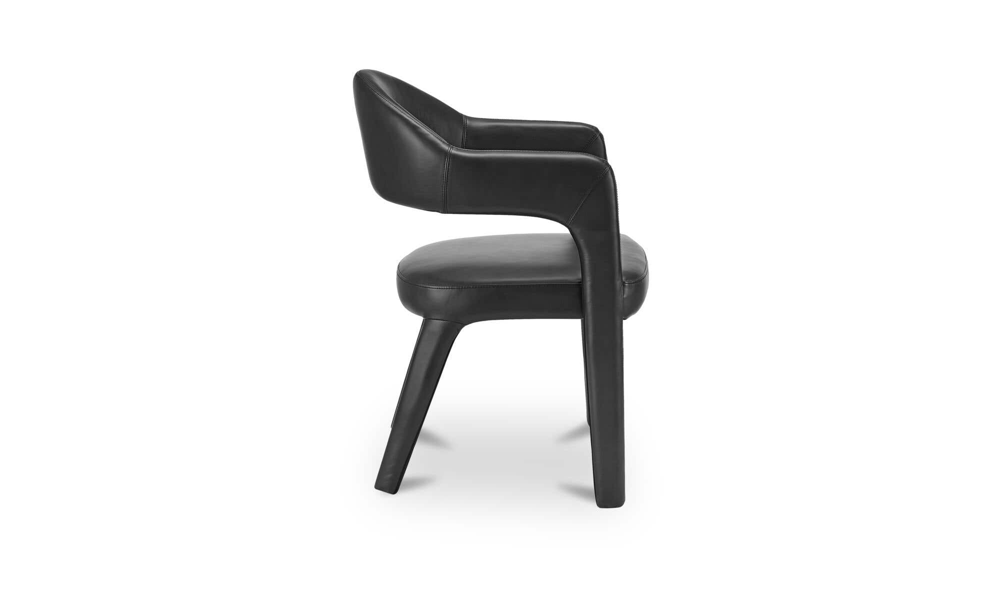Martens Dining Chair Black Leather by Moe's Home Collection - view 6