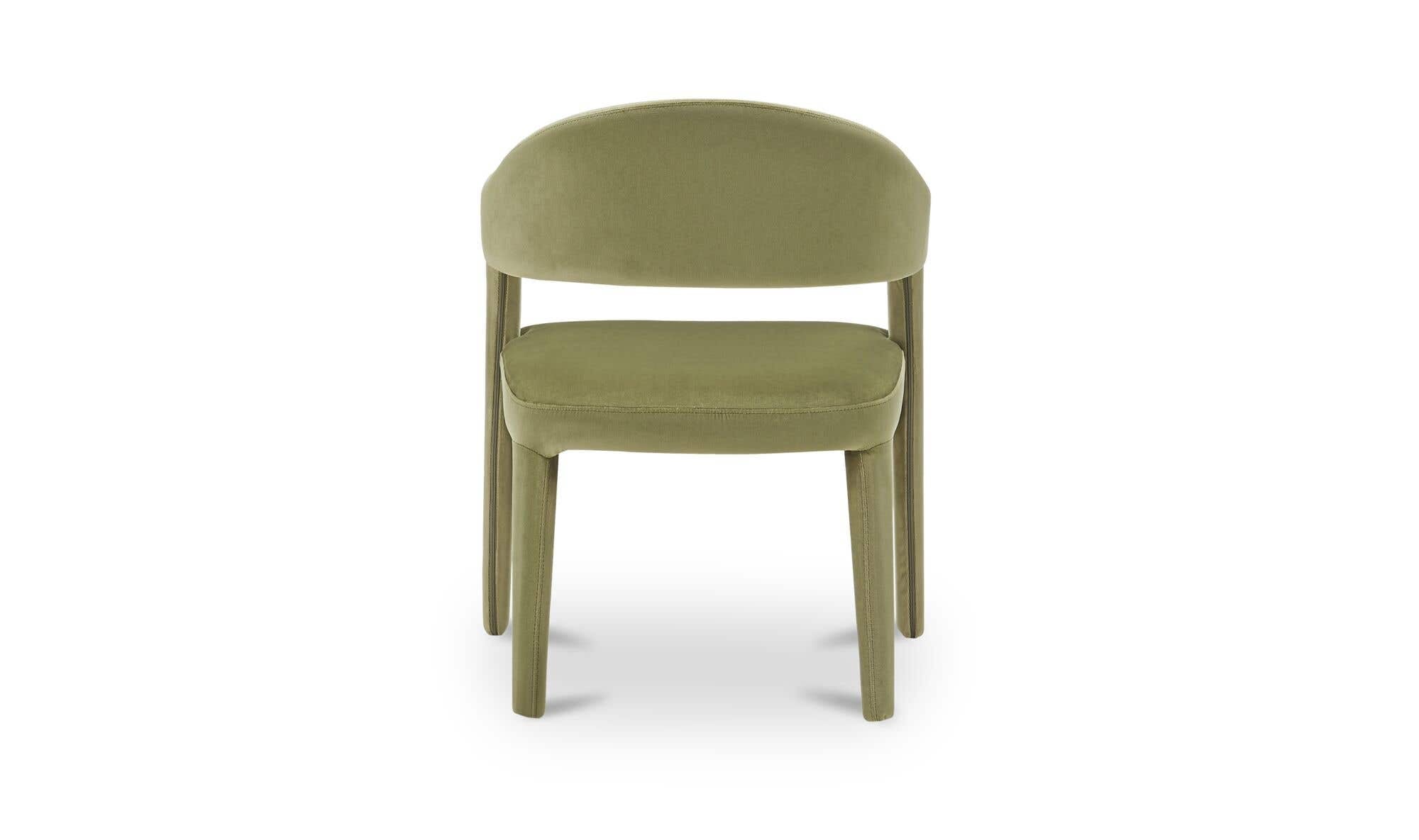 Martens Dining Chair Green Velvet by Moe's Home Collection - view 7