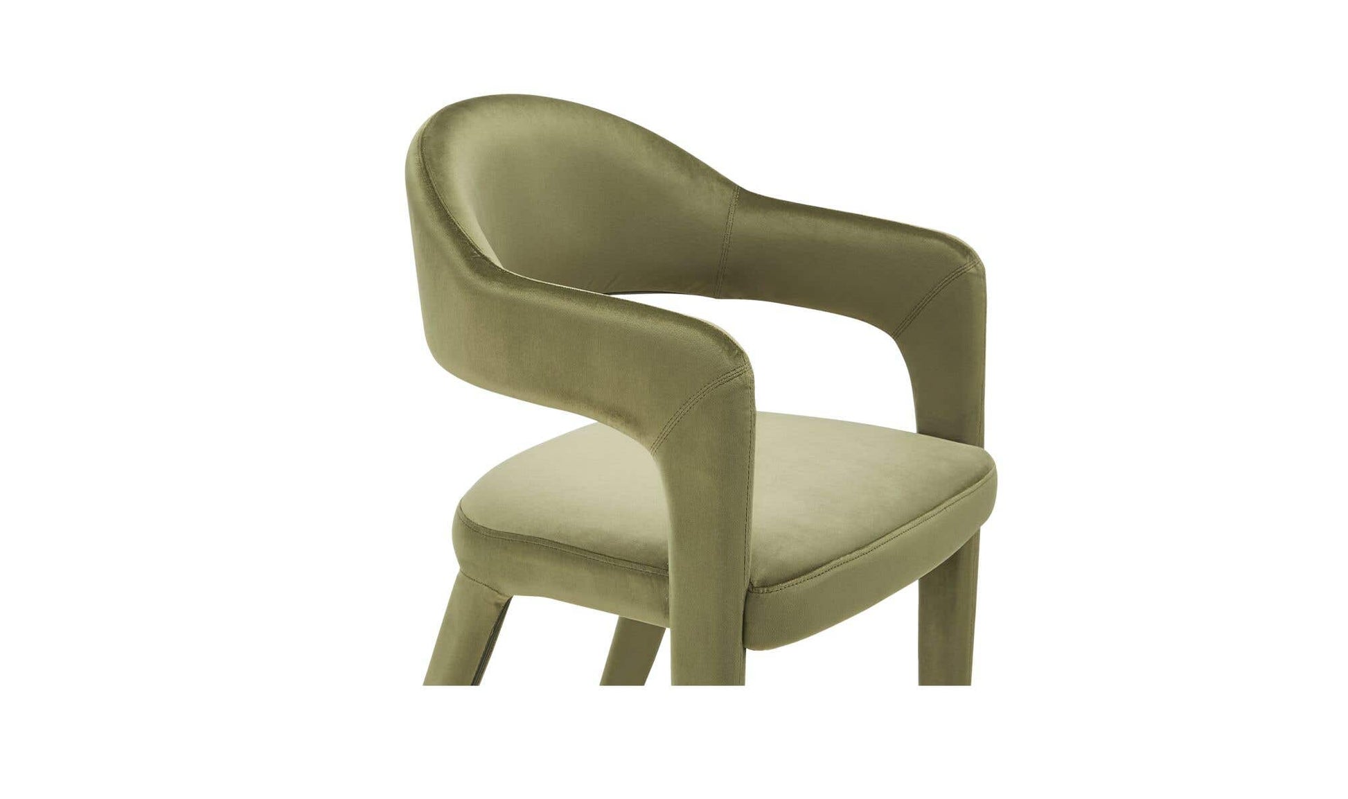 Martens Dining Chair Green Velvet by Moe's Home Collection - view 8