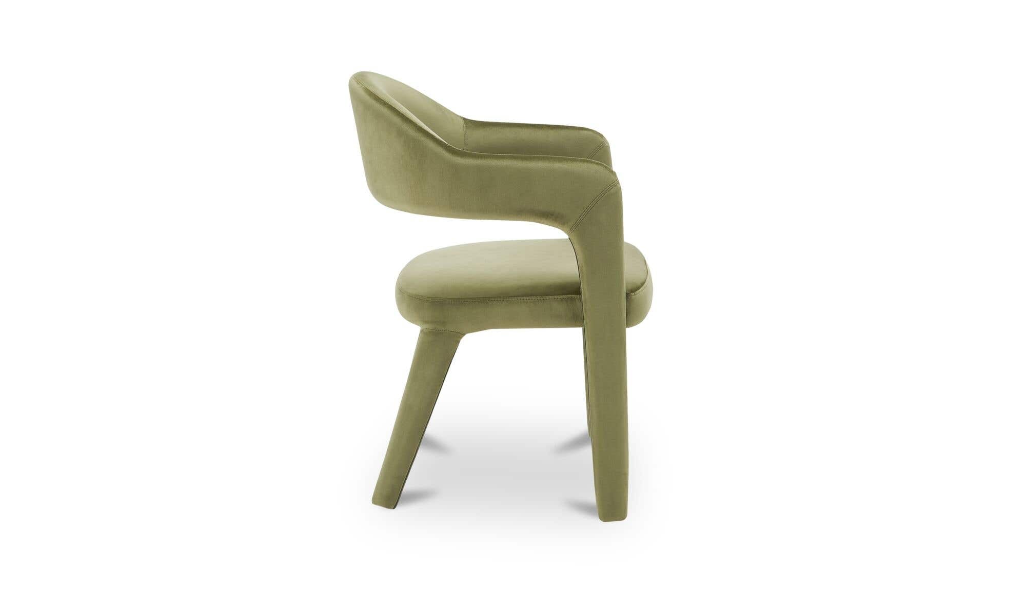 Martens Dining Chair Green Velvet by Moe's Home Collection - view 6