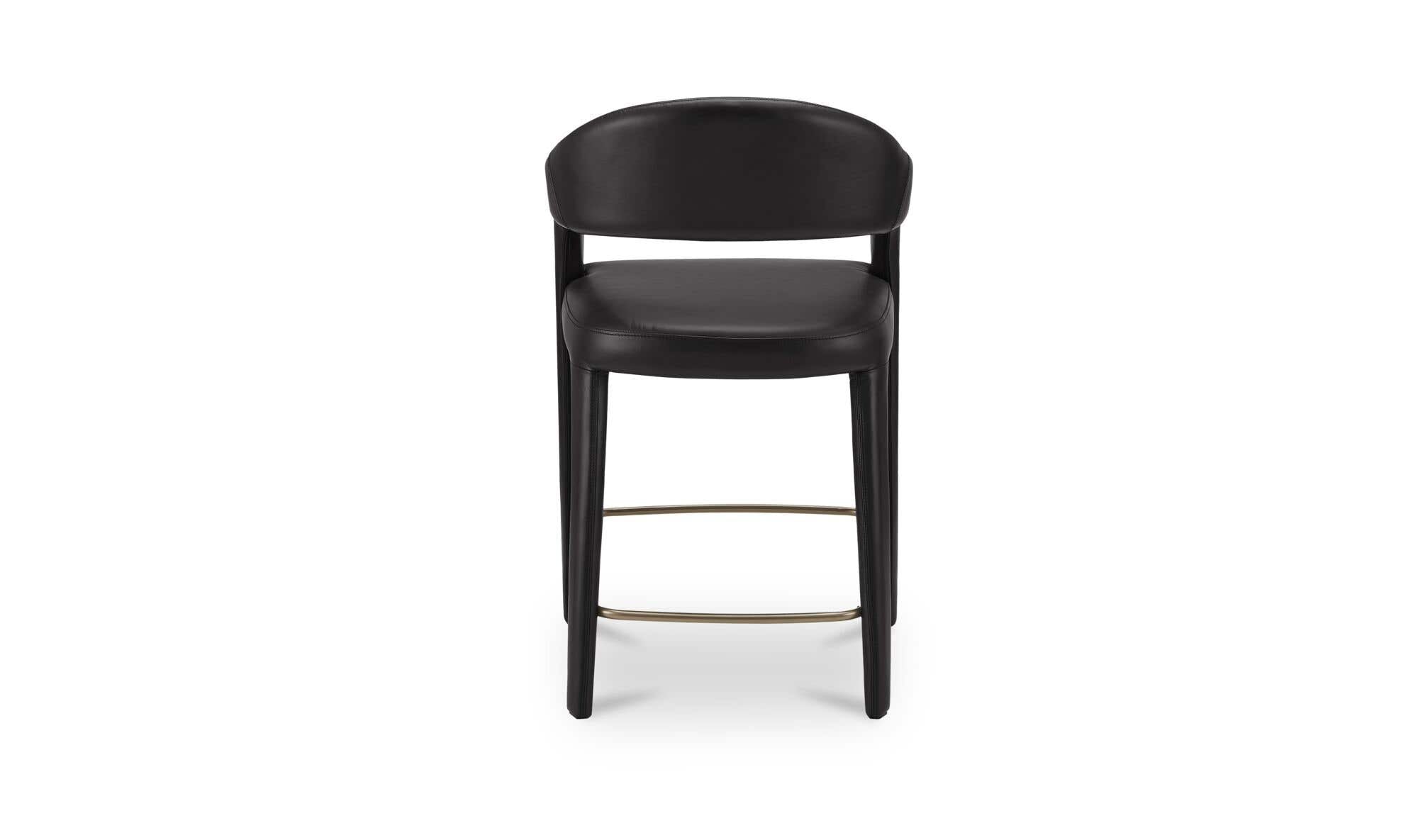 Martens Counter Stool Black Leather by Moe's Home Collection - view 8