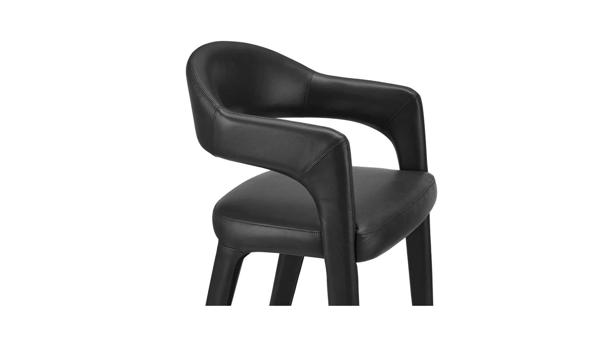 Martens Counter Stool Black Leather by Moe's Home Collection - view 9