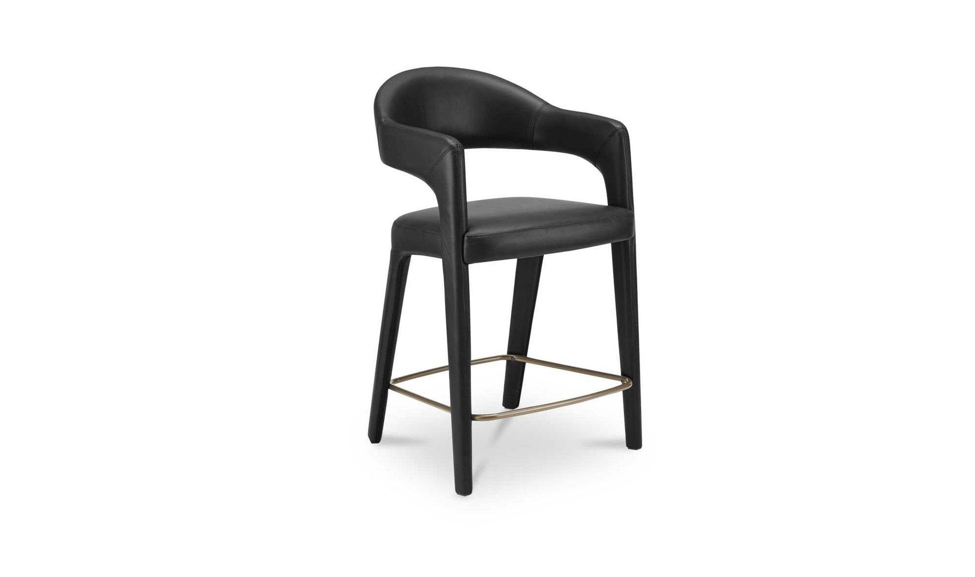 Martens Counter Stool Black Leather by Moe's Home Collection - view 6