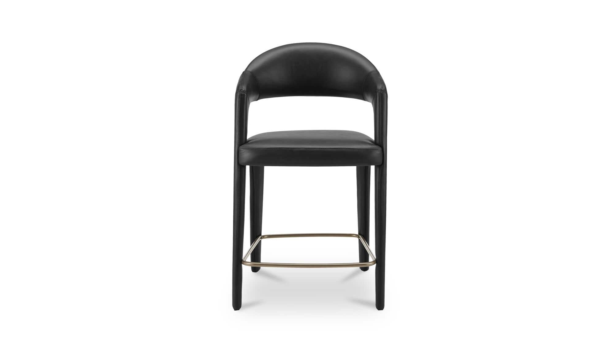 Martens Counter Stool Black Leather by Moe's Home Collection - view 4