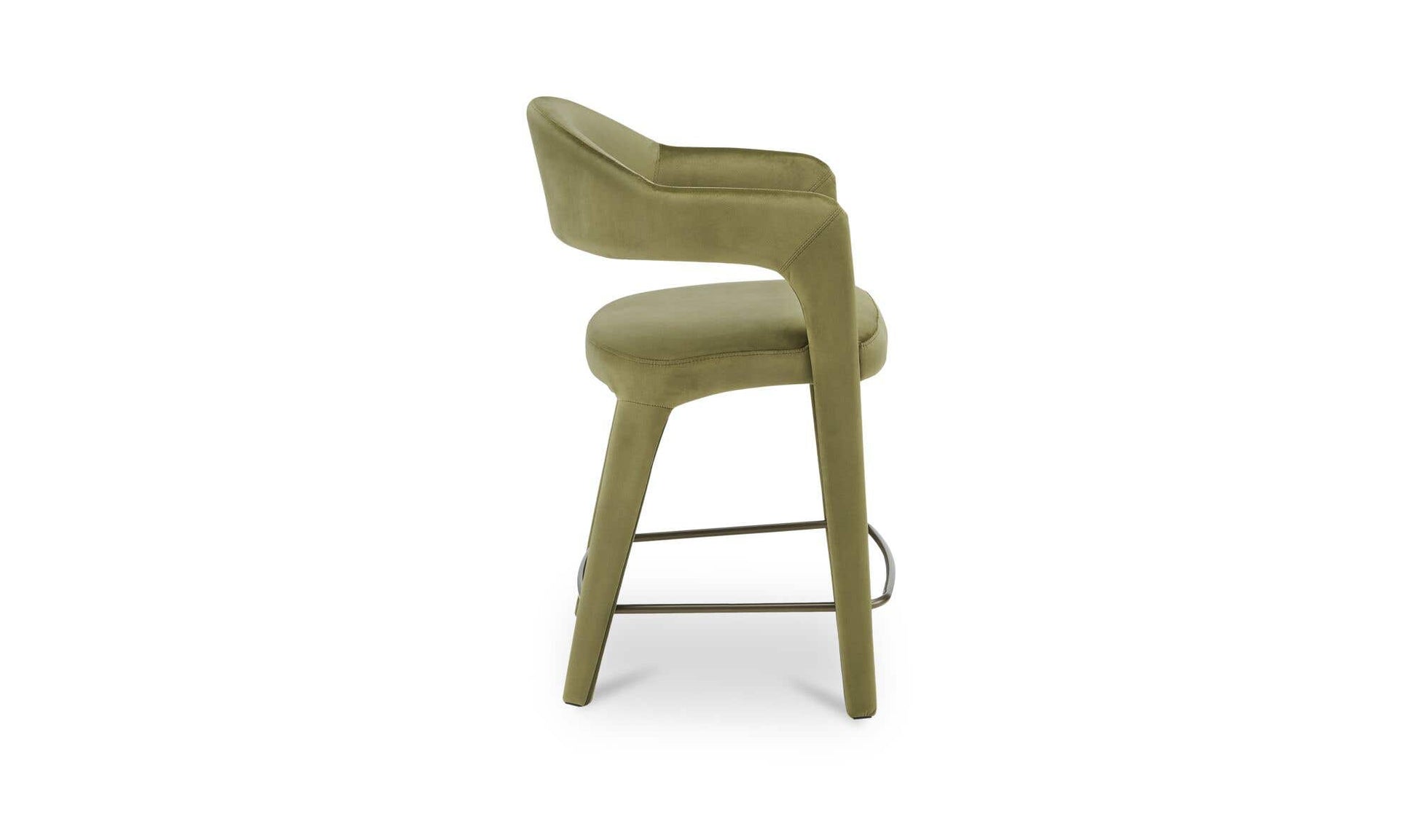 Martens Counter Stool Green Velvet by Moe's Home Collection - view 7
