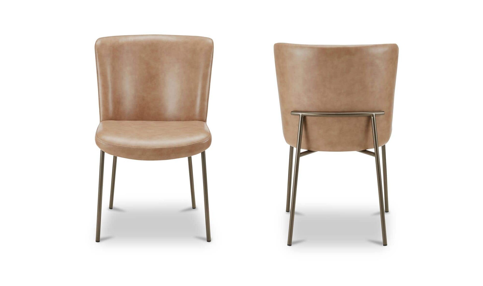 Early Dining Chair Tan Leather-Set Of Two by Moe's Home Collection - view 6