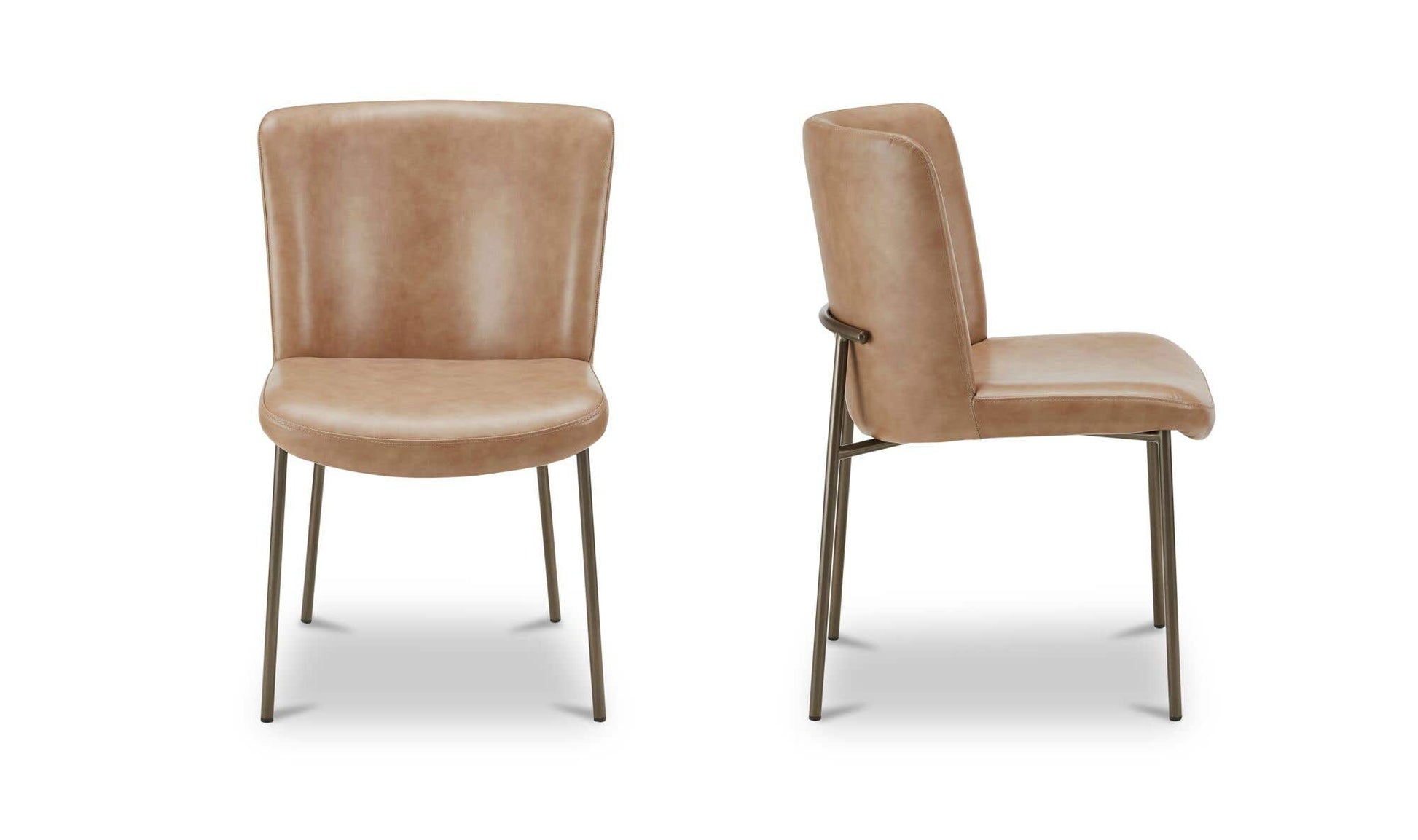Early Dining Chair Tan Leather-Set Of Two by Moe's Home Collection - view 5