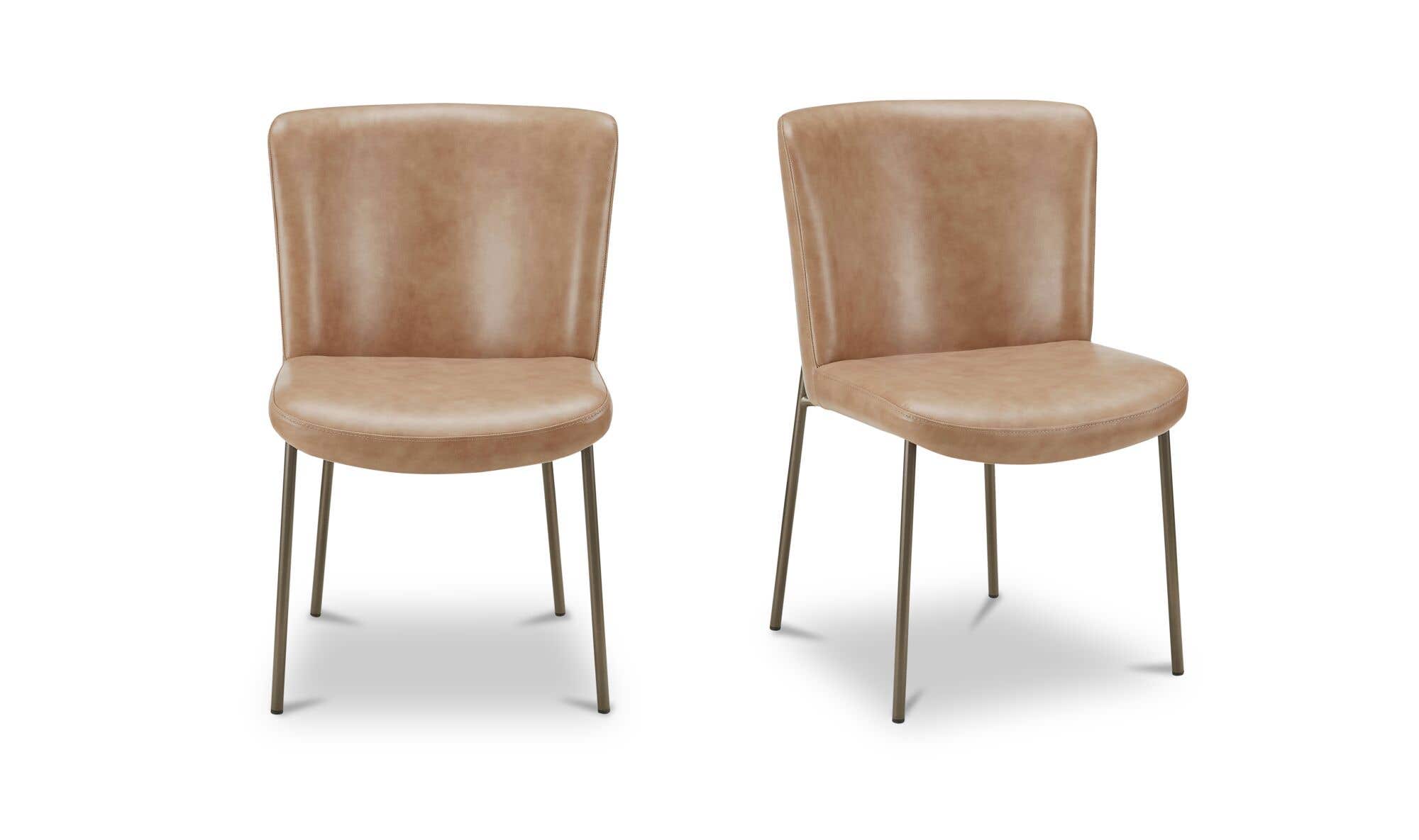 Early Dining Chair Tan Leather-Set Of Two by Moe's Home Collection - view 4