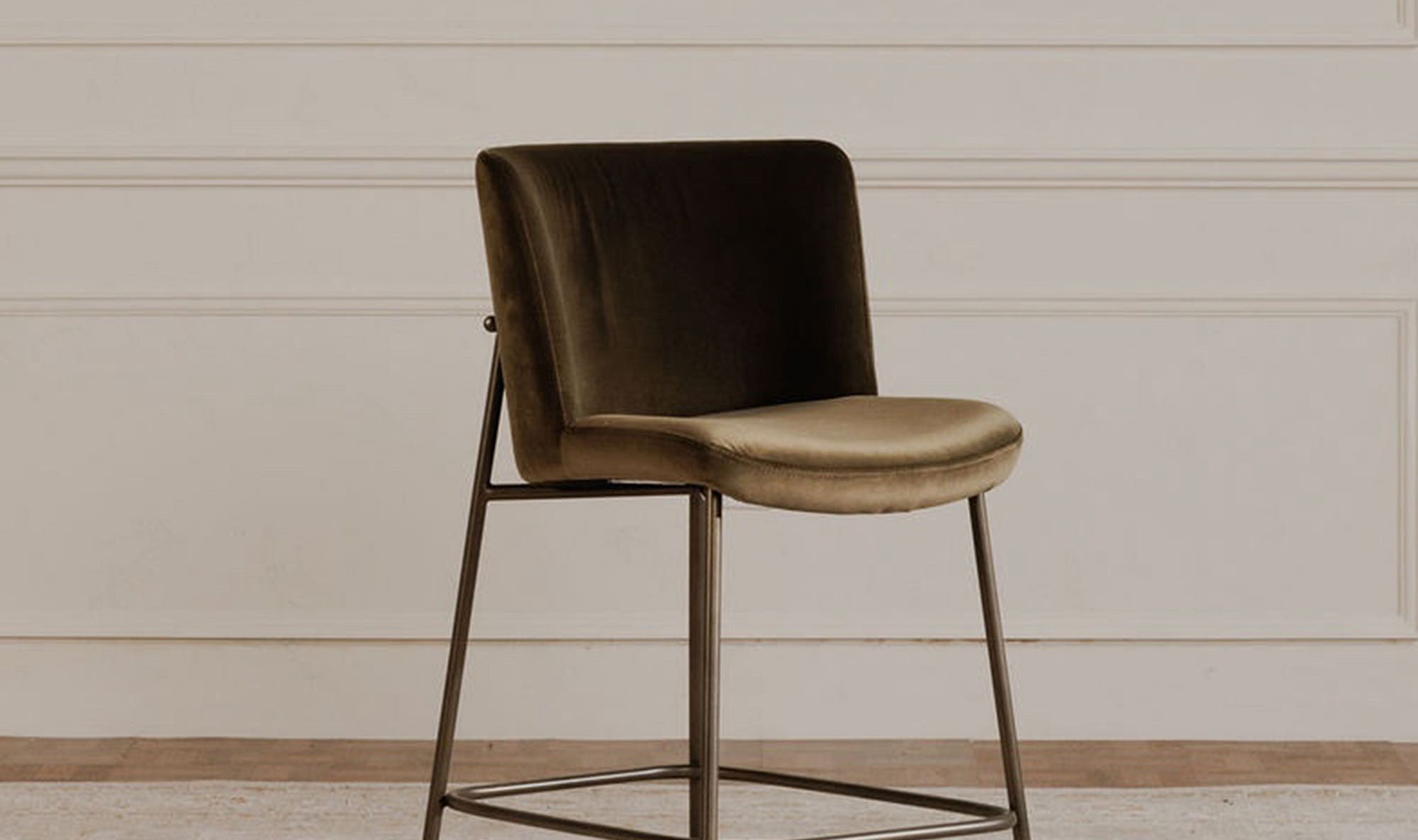 Early Counter Stool Faux Green Mohair by Moe's Home Collection - view 7
