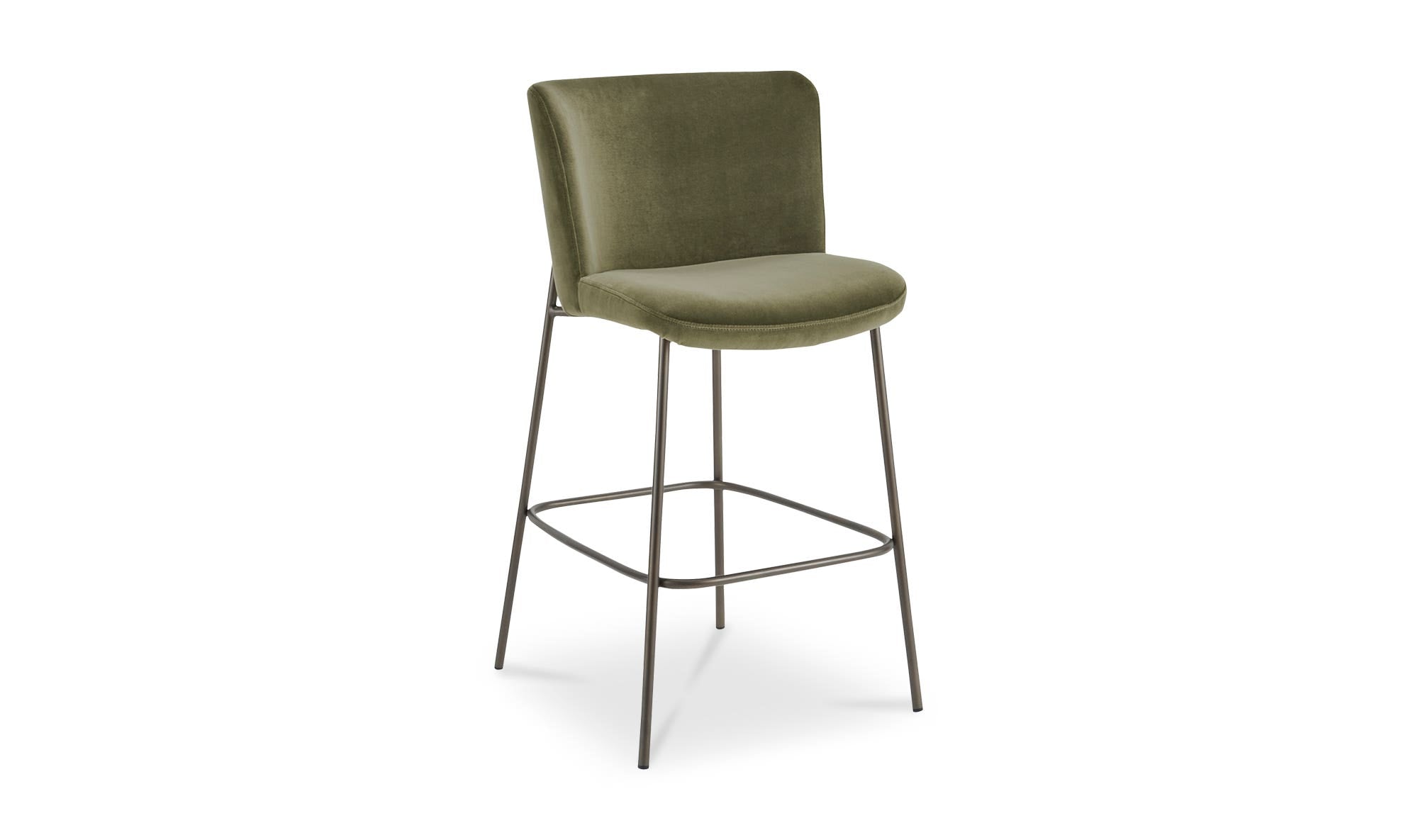 Early Bar Stool Faux Green Mohair by Moe's Home Collection - view 6