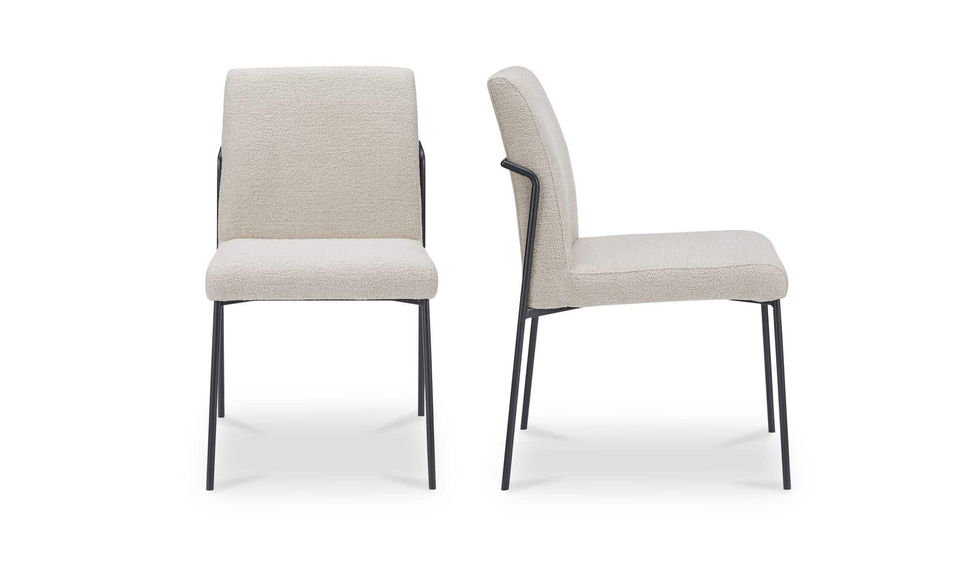 Danny Dining Chair Ivory Set of Two by Moe's Home Collection - view 6