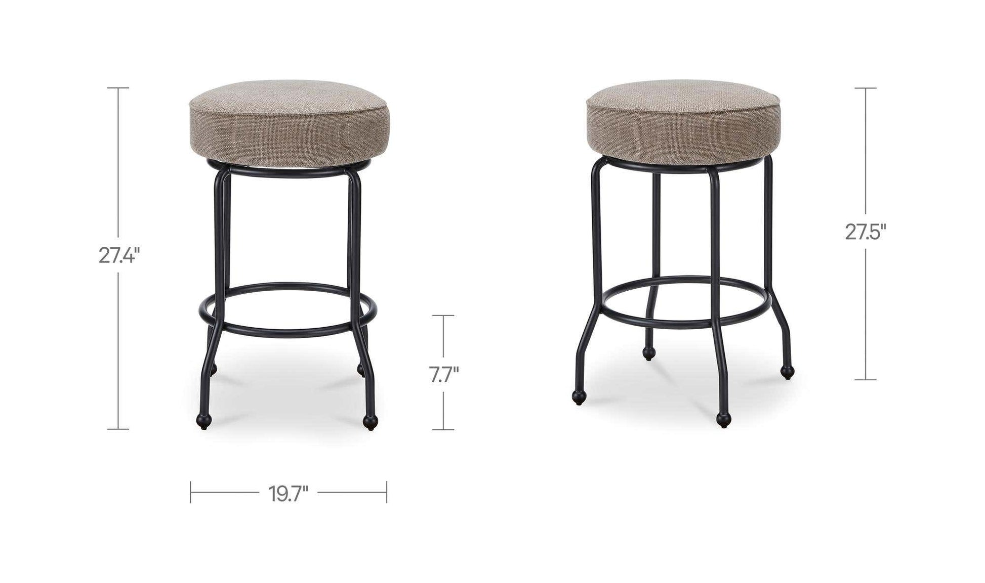 Kelsey Swivel Counter Stool Light Brown by Moe's Home Collection - view 7