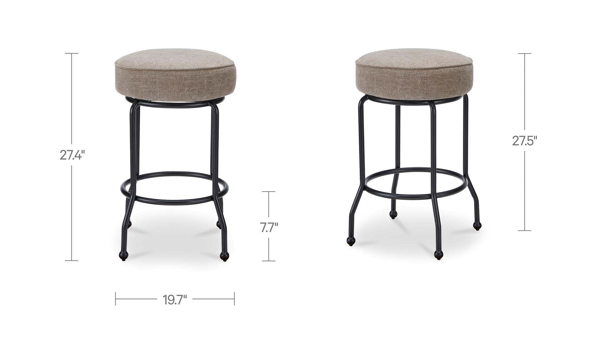 Kelsey Swivel Counter Stool Light Brown by Moe's Home Collection - view 7