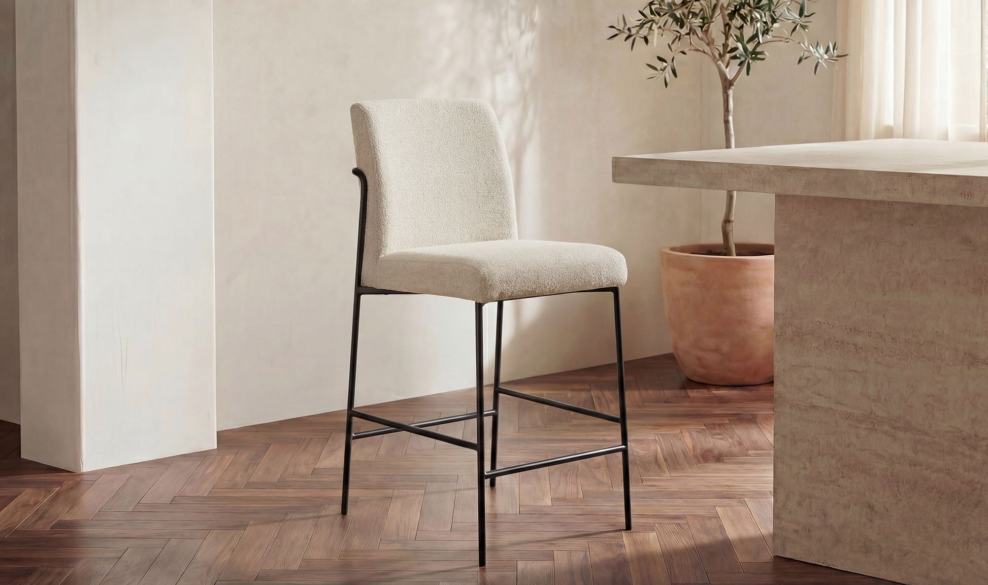 Danny Counter Stool Ivory by Moe's Home Collection - view 5