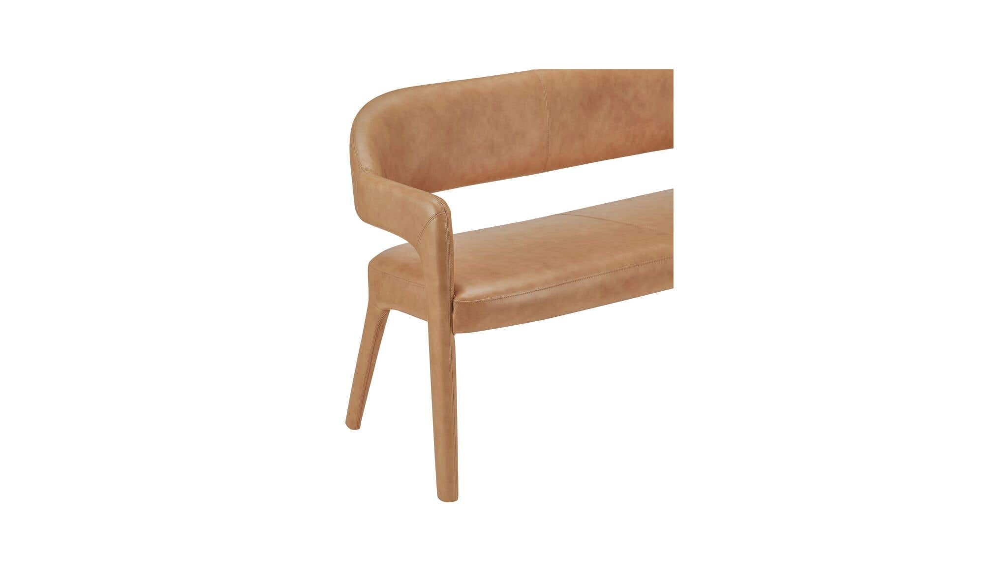 Martens Dining Bench Tan Leather by Moe's Home Collection - view 8