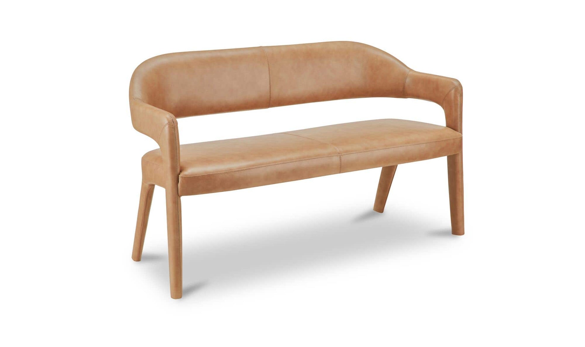 Martens Dining Bench Tan Leather by Moe's Home Collection - view 5