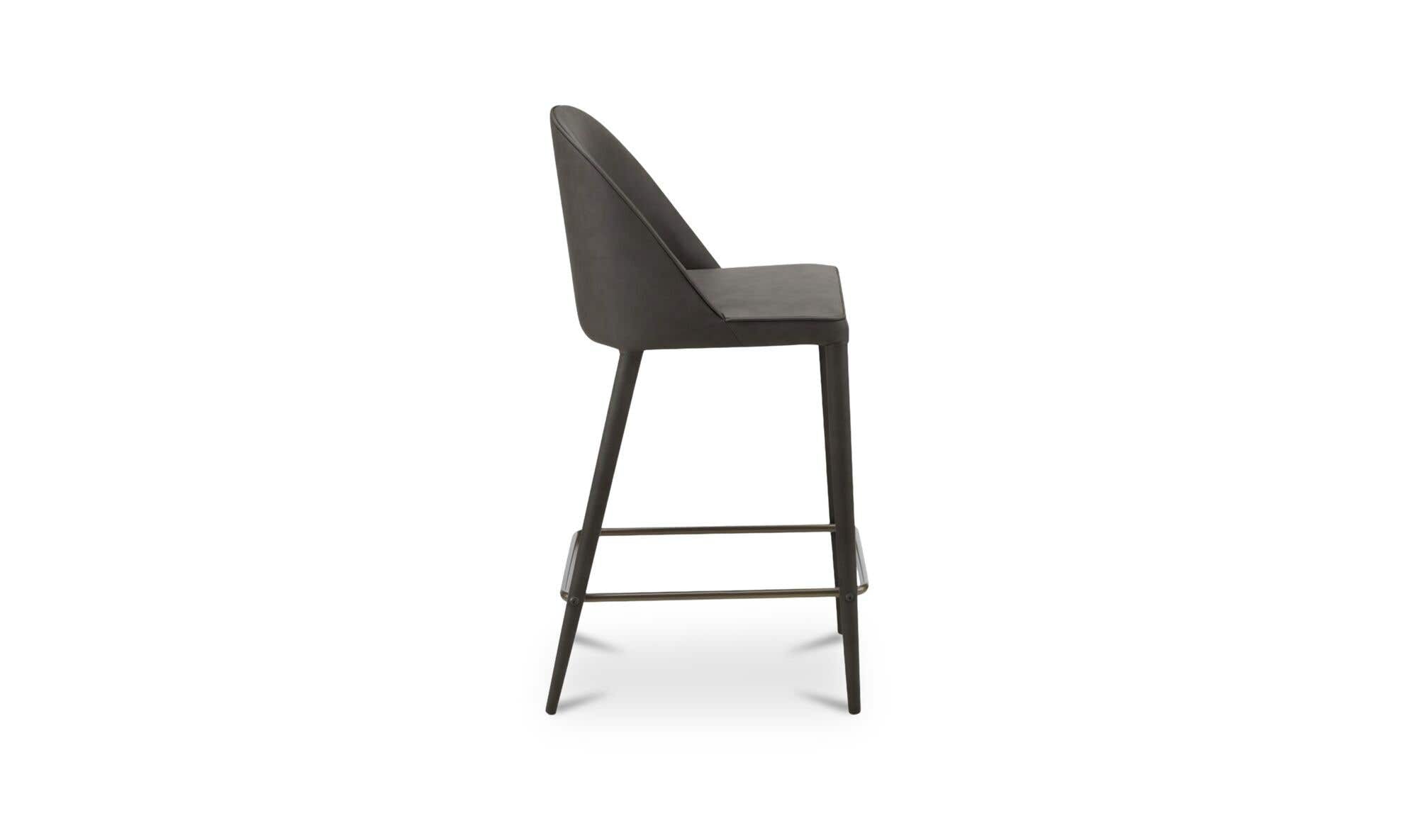 Burton Counter Stool Grey Vegan Leather by Moe's Home Collection - view 5