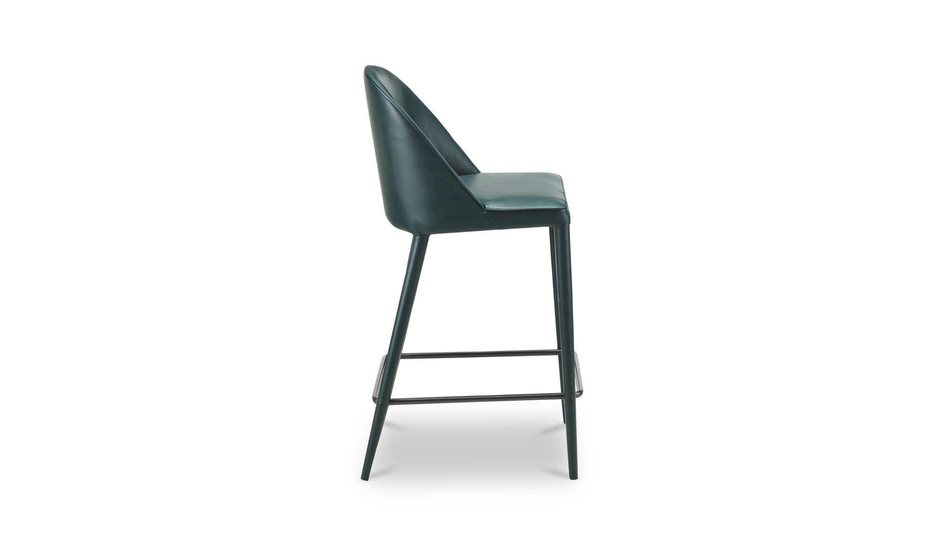 Burton Counter Stool Dark Teal Vegan Leather by Moe's Home Collection - view 7