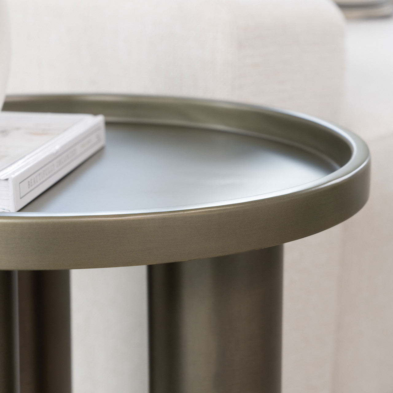 Eclat - Sofia Industrial End Table - Industrial Nickel