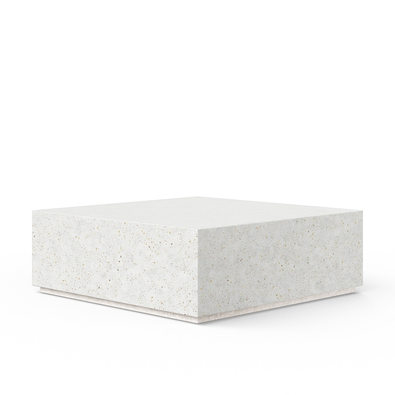 Mixx - Bloc Square Coffee Table - 47.25" - Ivory Terrazzo