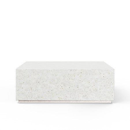 Mixx Bloc Square Coffee Table 47.25" - Ivory Terrazzo