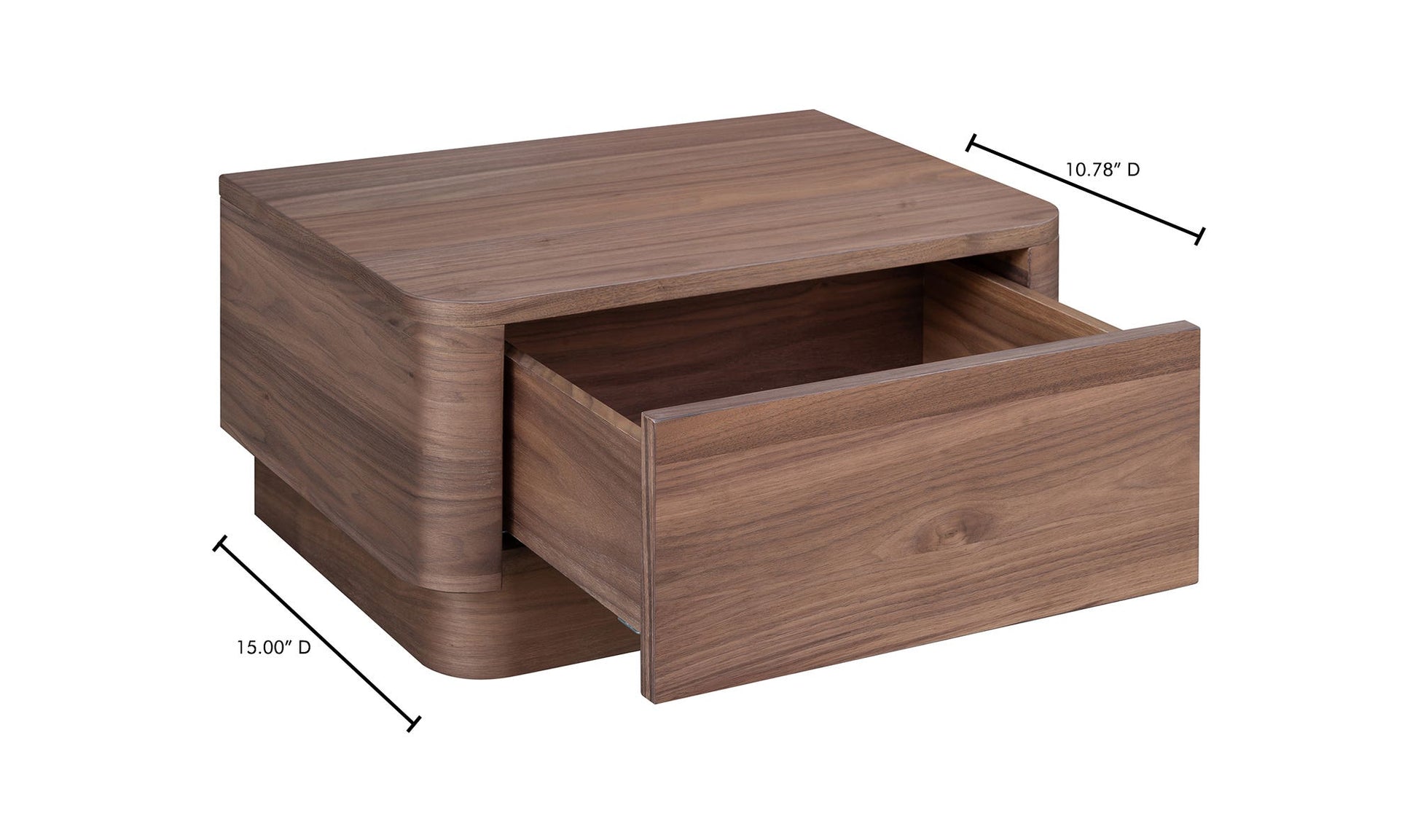 Round Off Small Nightstand Walnut by Moe's Home Collection - view 21
