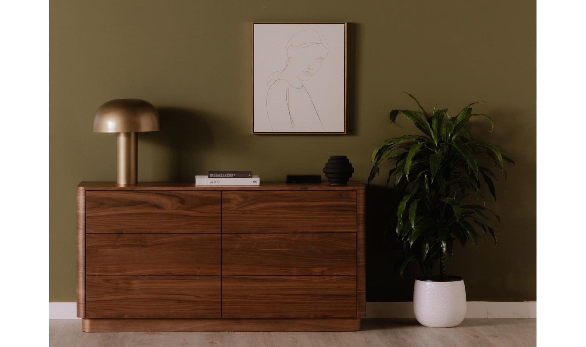 Round Off Dresser Walnut Brown by Moe's Home Collection - view 13