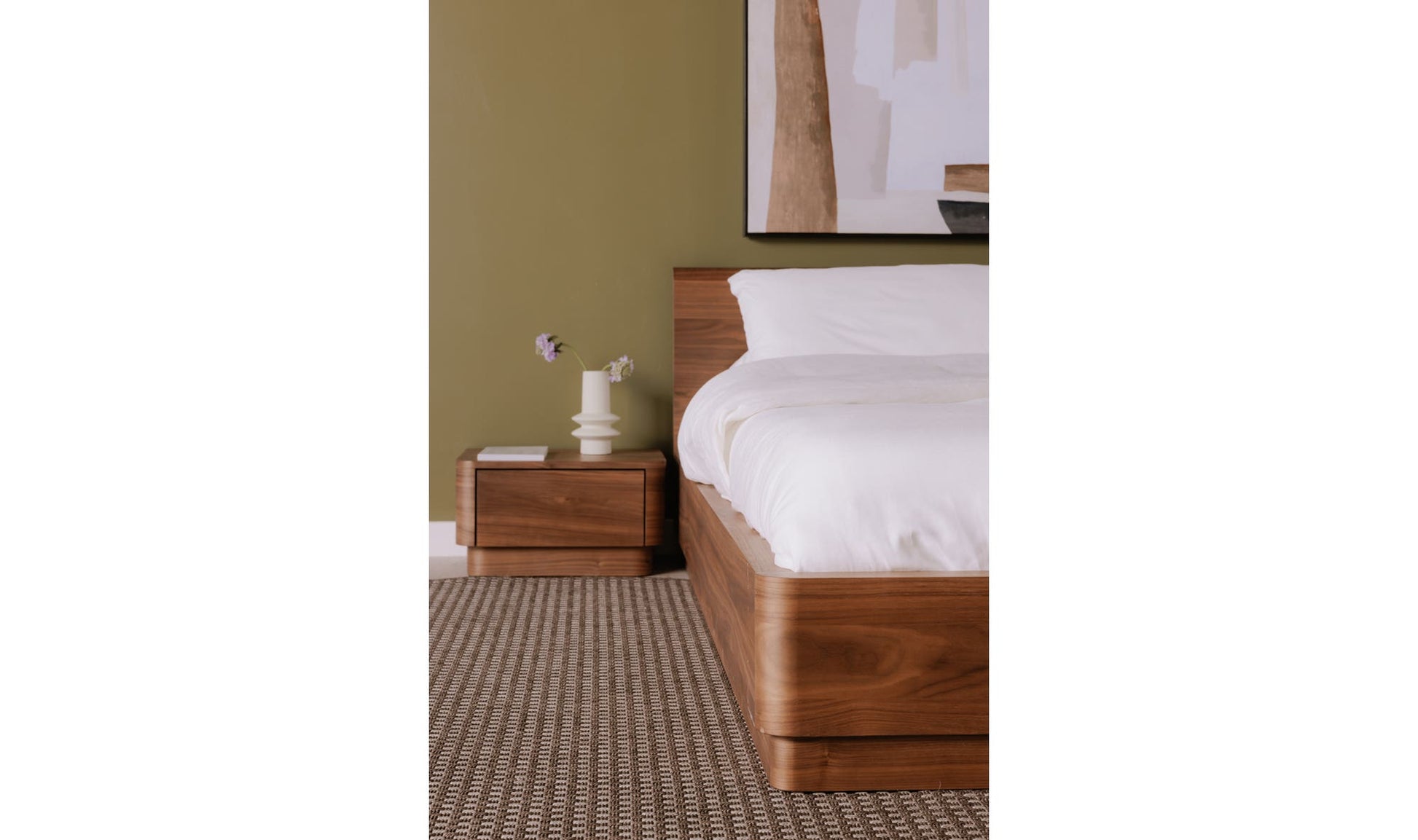 Round Off Queen Bed Walnut Brown by Moe's Home Collection - view 7