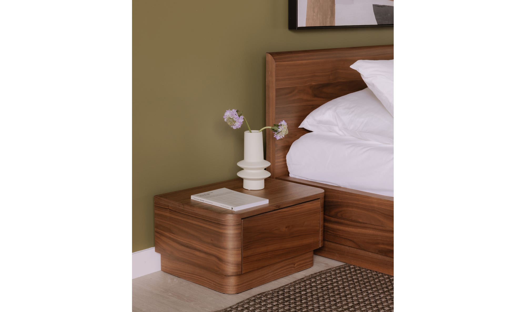 Round Off Queen Bed Walnut Brown by Moe's Home Collection - view 8