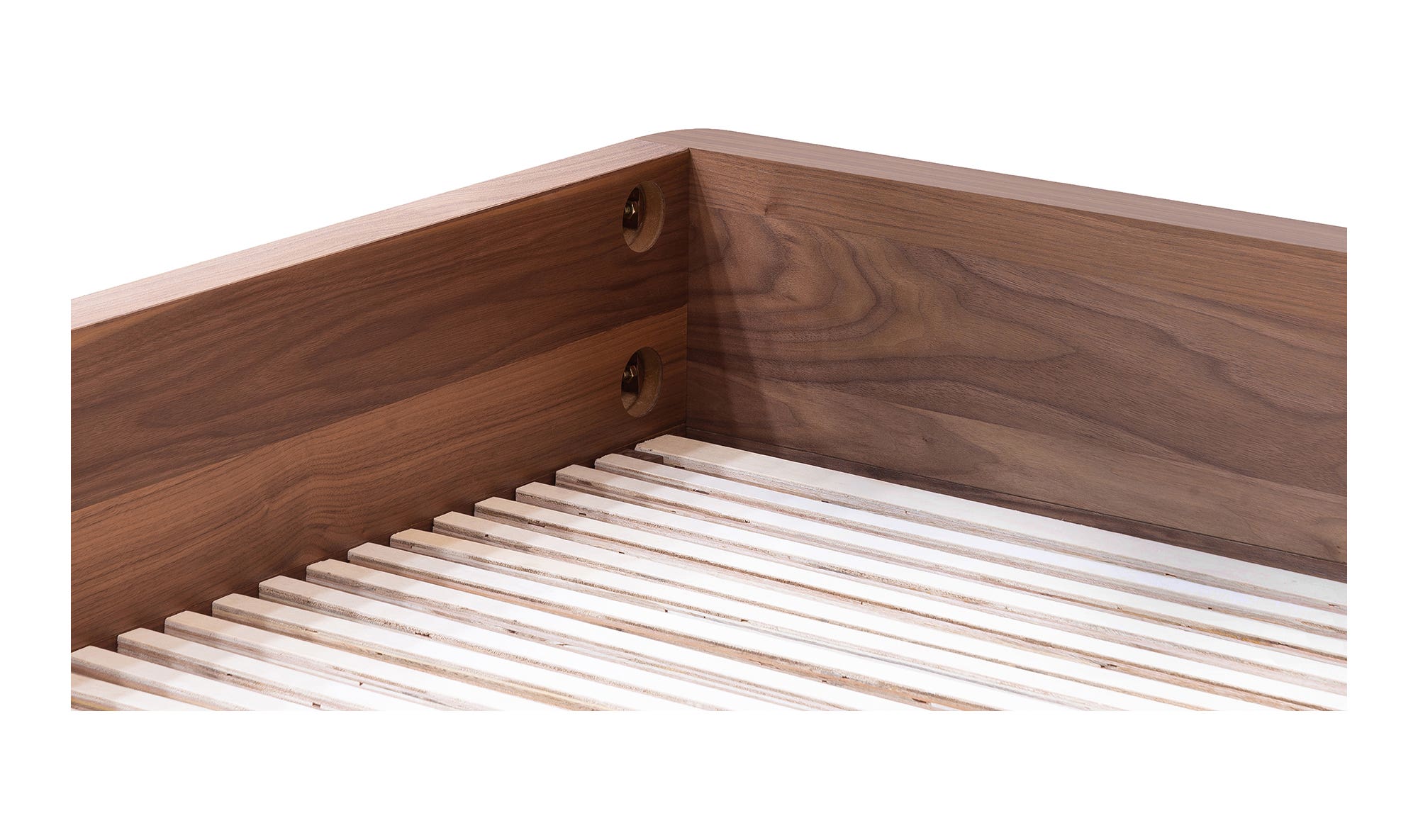Round Off Queen Bed Walnut Brown by Moe's Home Collection - view 14