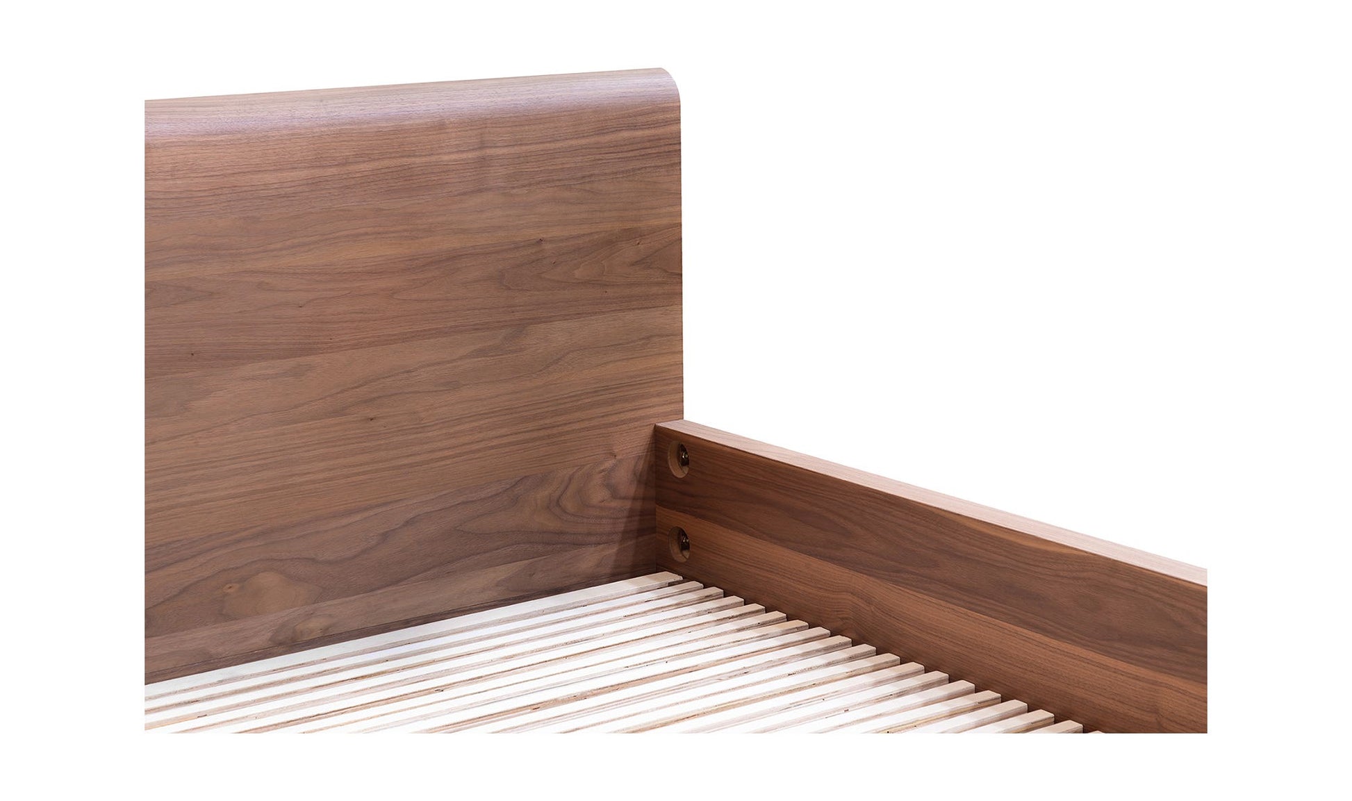 Round Off King Bed Walnut Brown by Moe's Home Collection - view 13