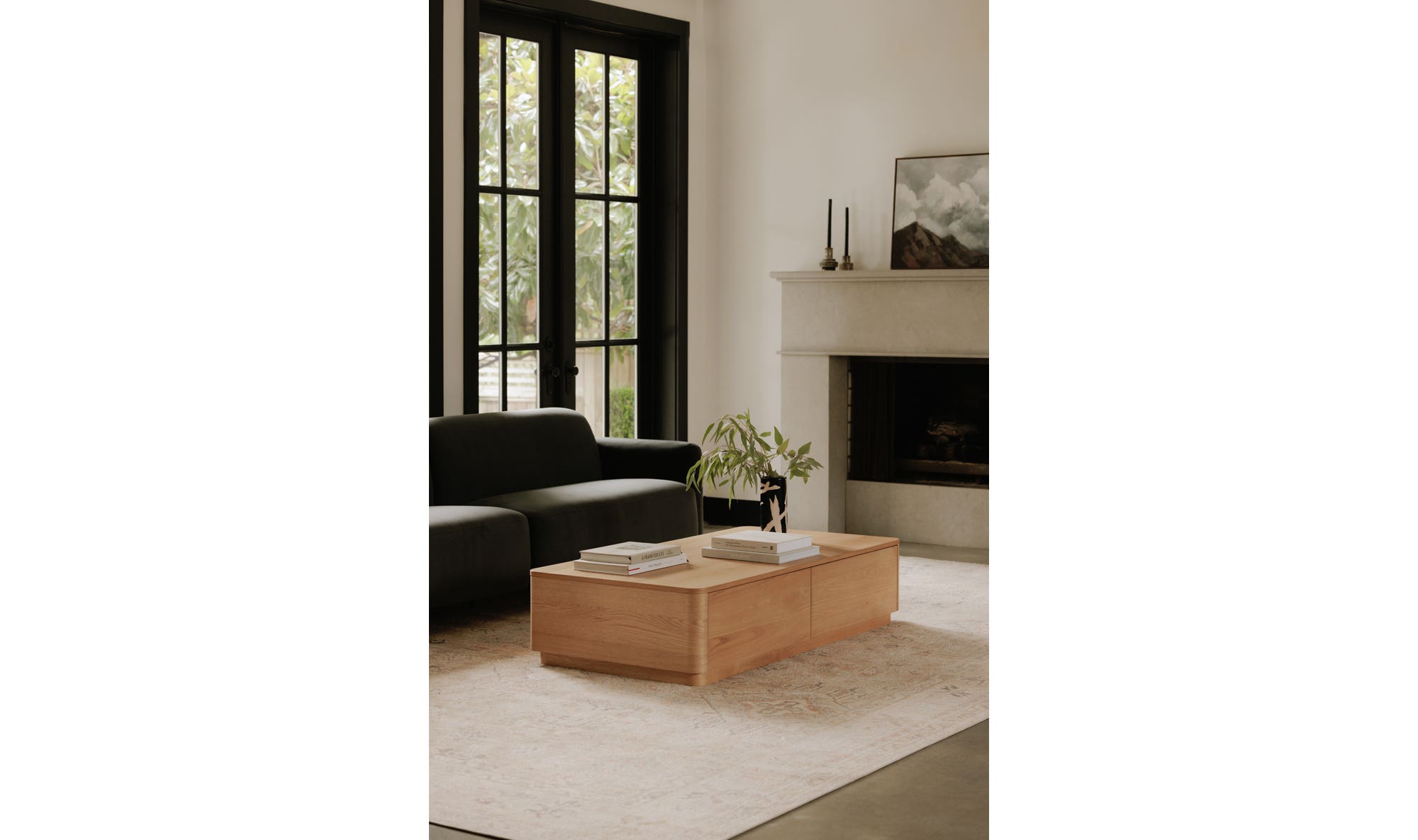 Round Off Coffee Table Natural Oak by Moe's Home Collection - view 6