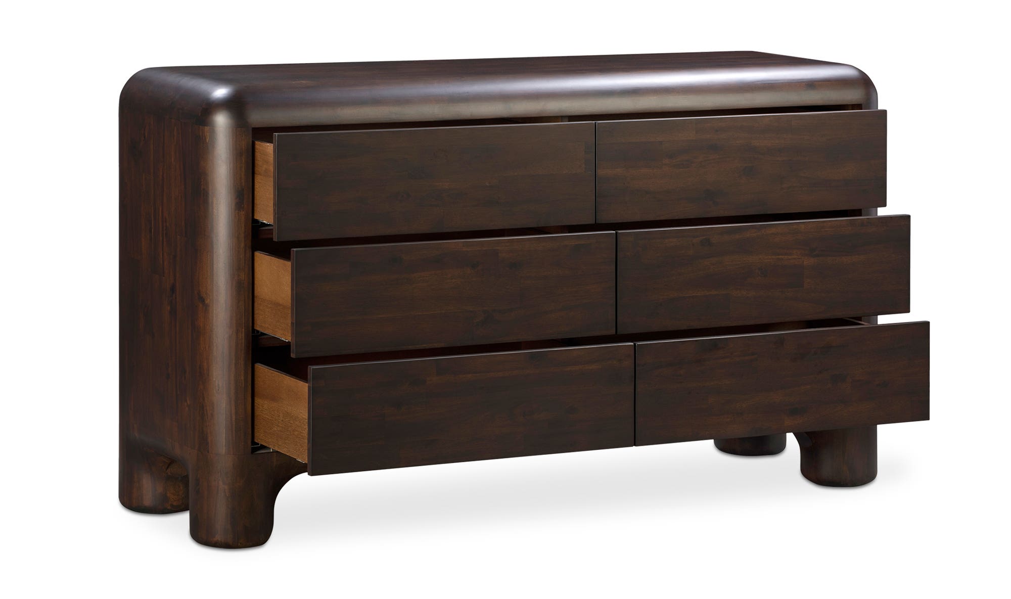 Rowan 6 Drawer Dresser Dark Brown by Moe's Home Collection - view 13