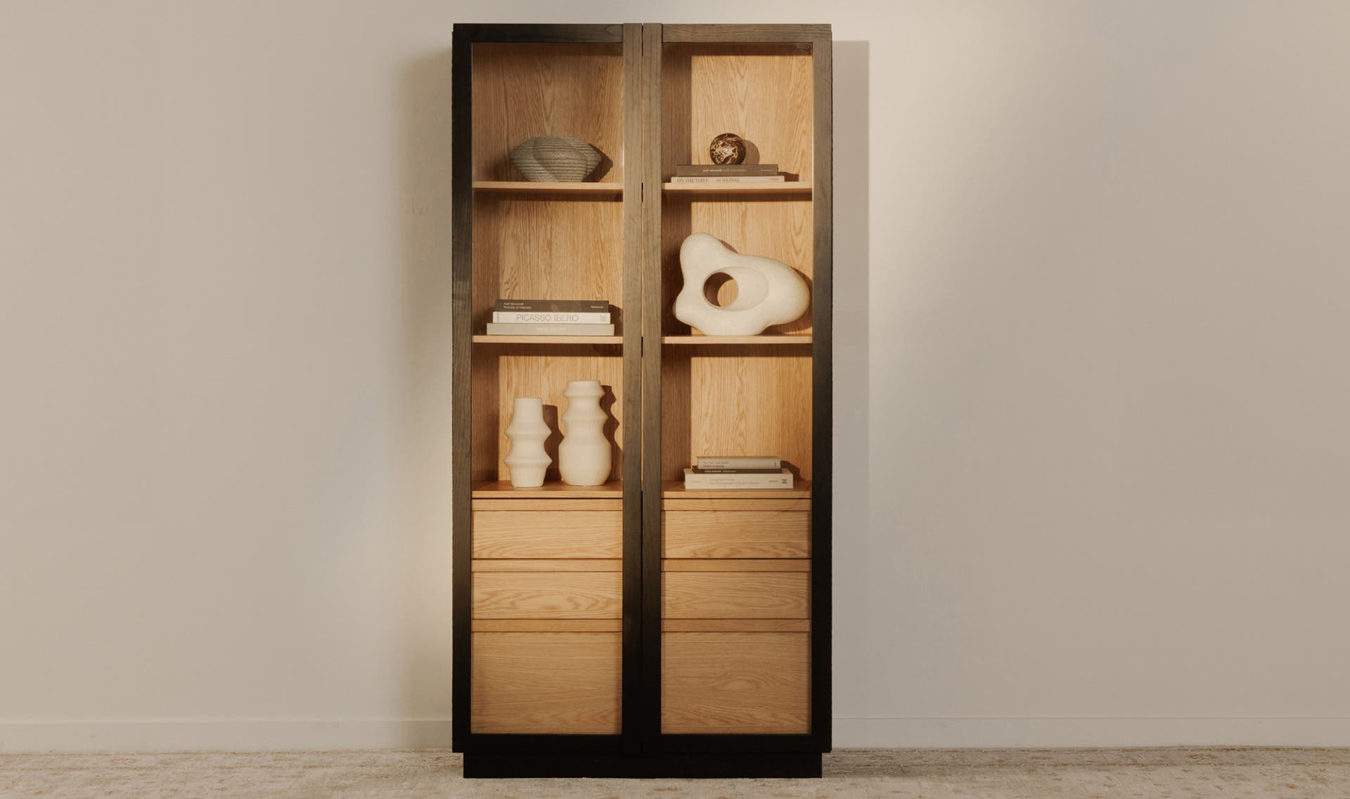 Charlotte Tall Cabinet Black by Moe's Home Collection - view 7