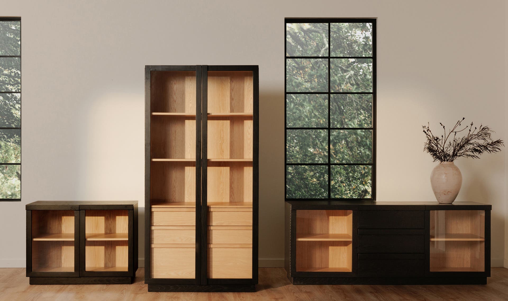 Charlotte Tall Cabinet Black by Moe's Home Collection - view 10