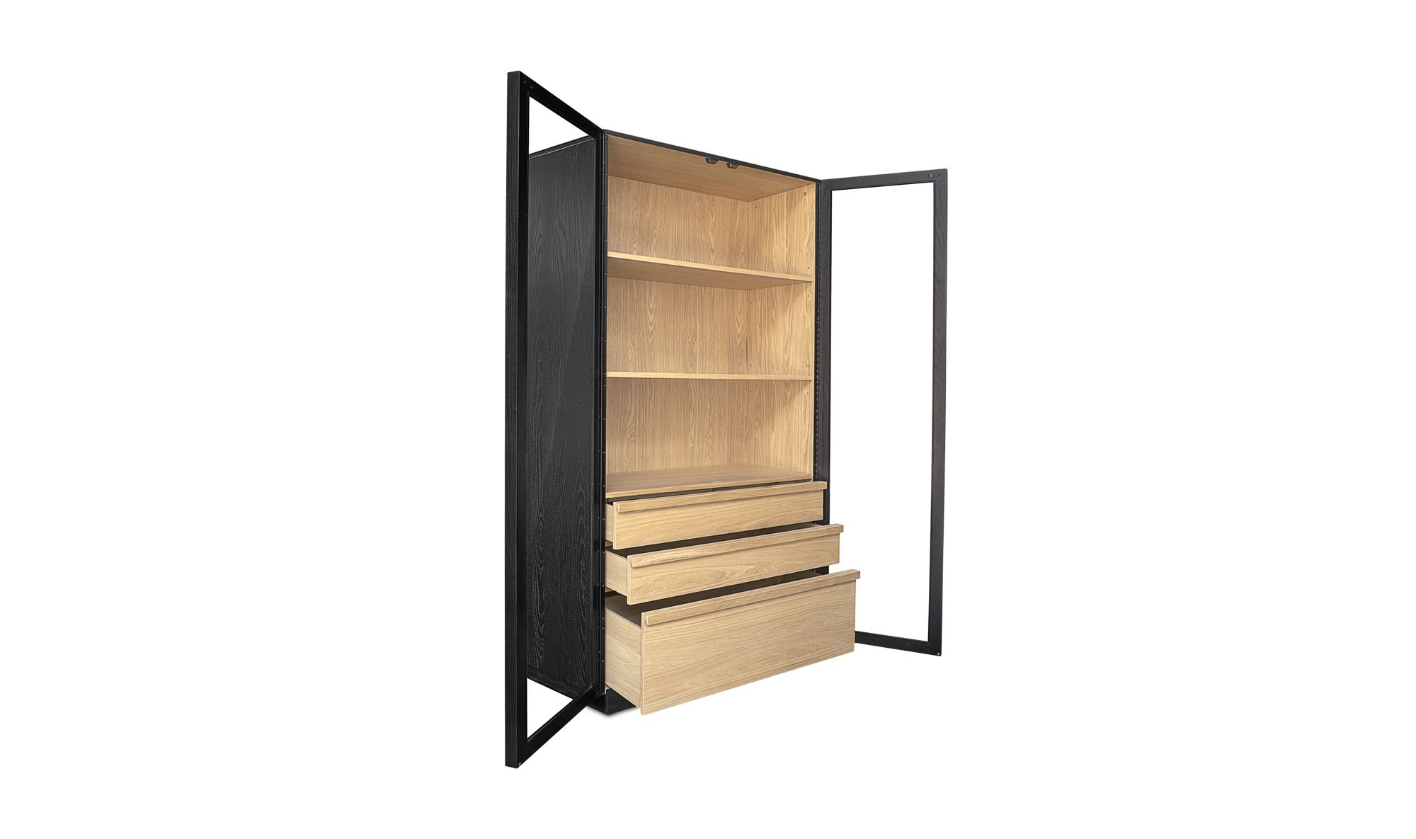 Charlotte Tall Cabinet Black by Moe's Home Collection - view 14