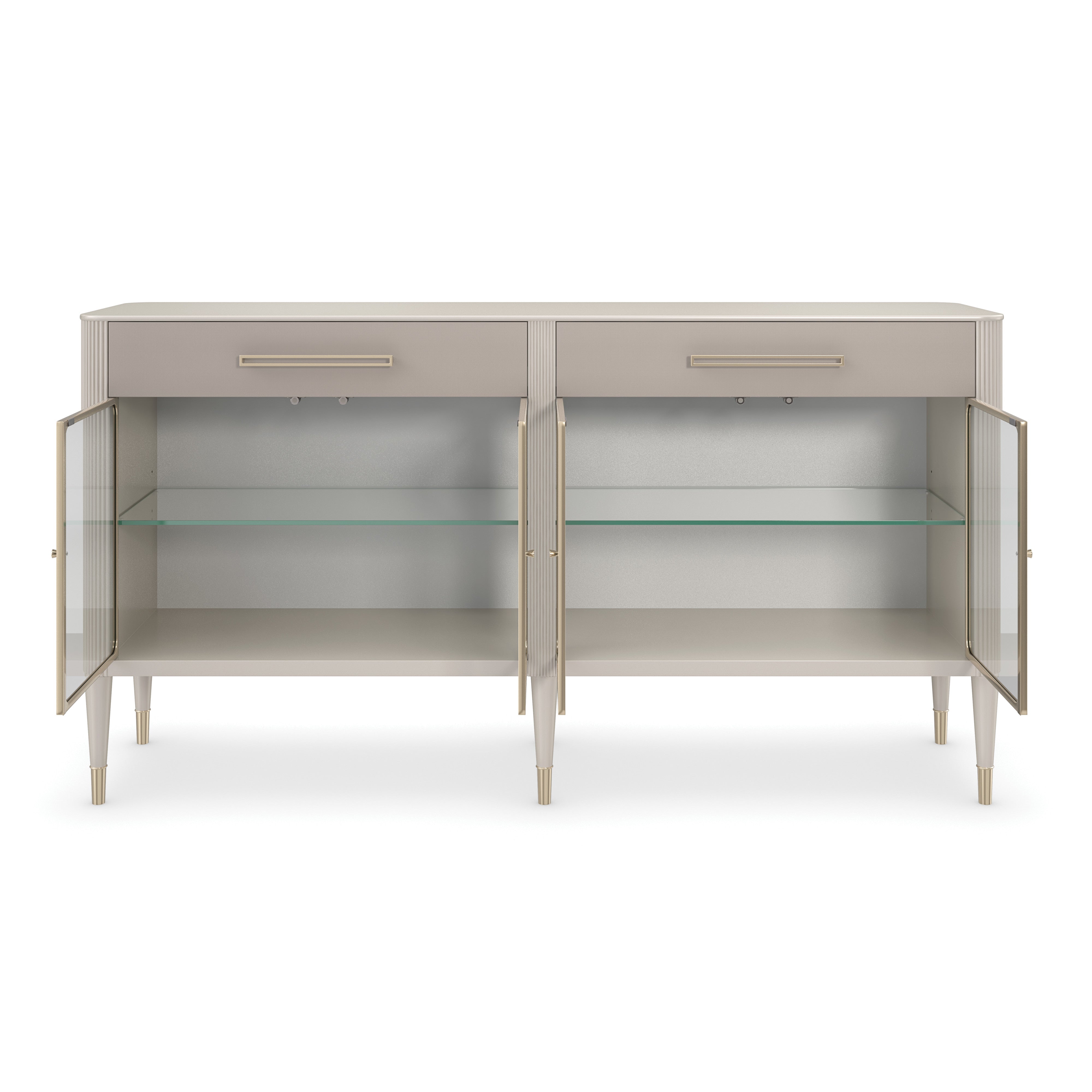 Love Interest Matte Pearl Sideboard 74" by Caracole - view 7