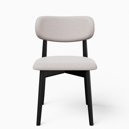Modern Brazilian Lucia Side Chair Harvest Jute Upholstery - Ebano Frame