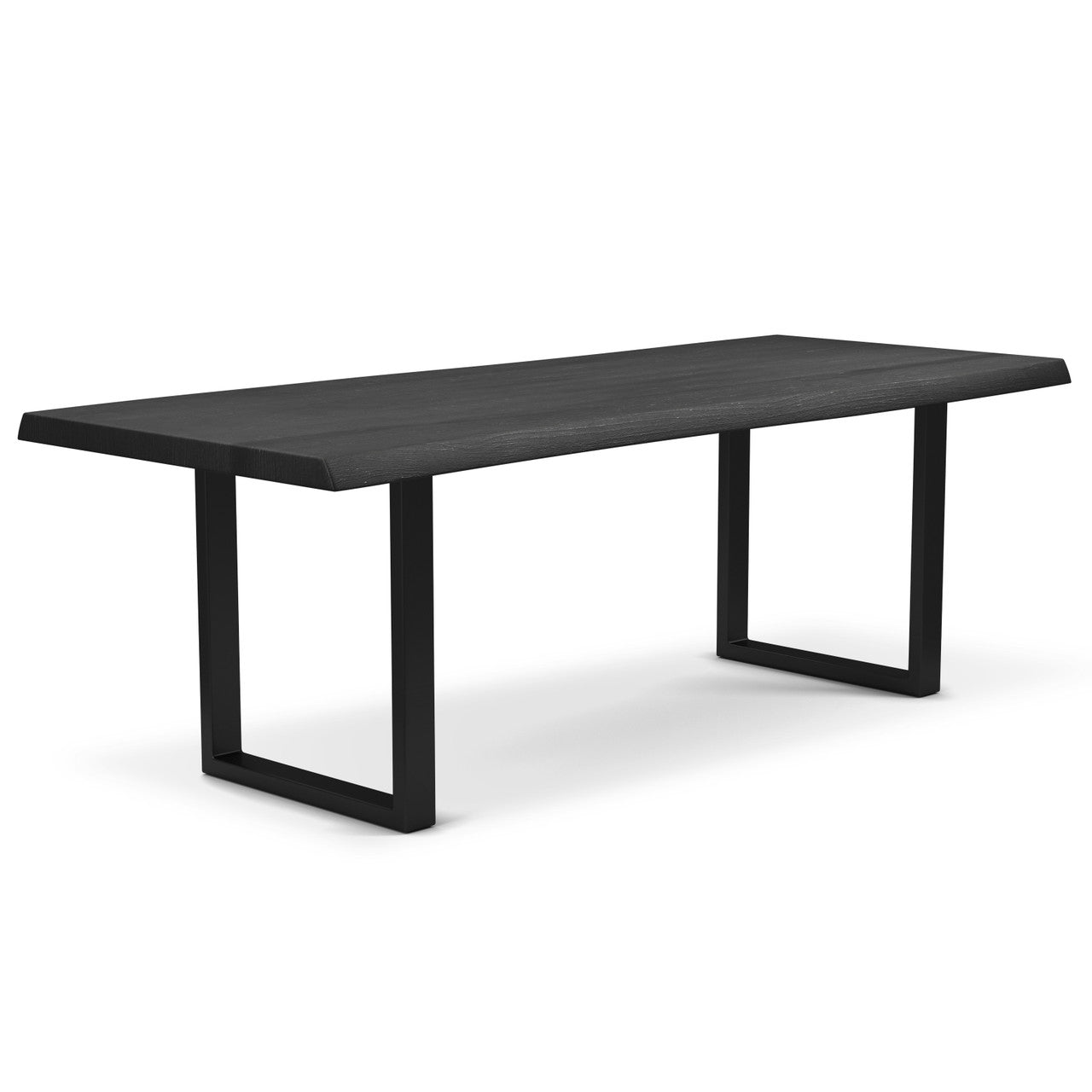 Brooks - Dining Table - U Base - 40" x 92" - Ebonized Top - Black Base