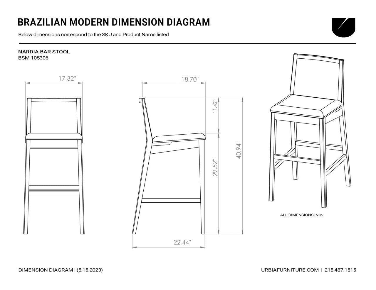 Modern Brazilian - Nardia - Cane Bar Stool - Bouclé Crafted Glaze Seat - Ebano Frame - Ebano Cane Webbing