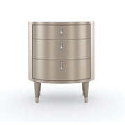 Bedside Beauty Soft Silver Paint Nightstand 24" by Caracole