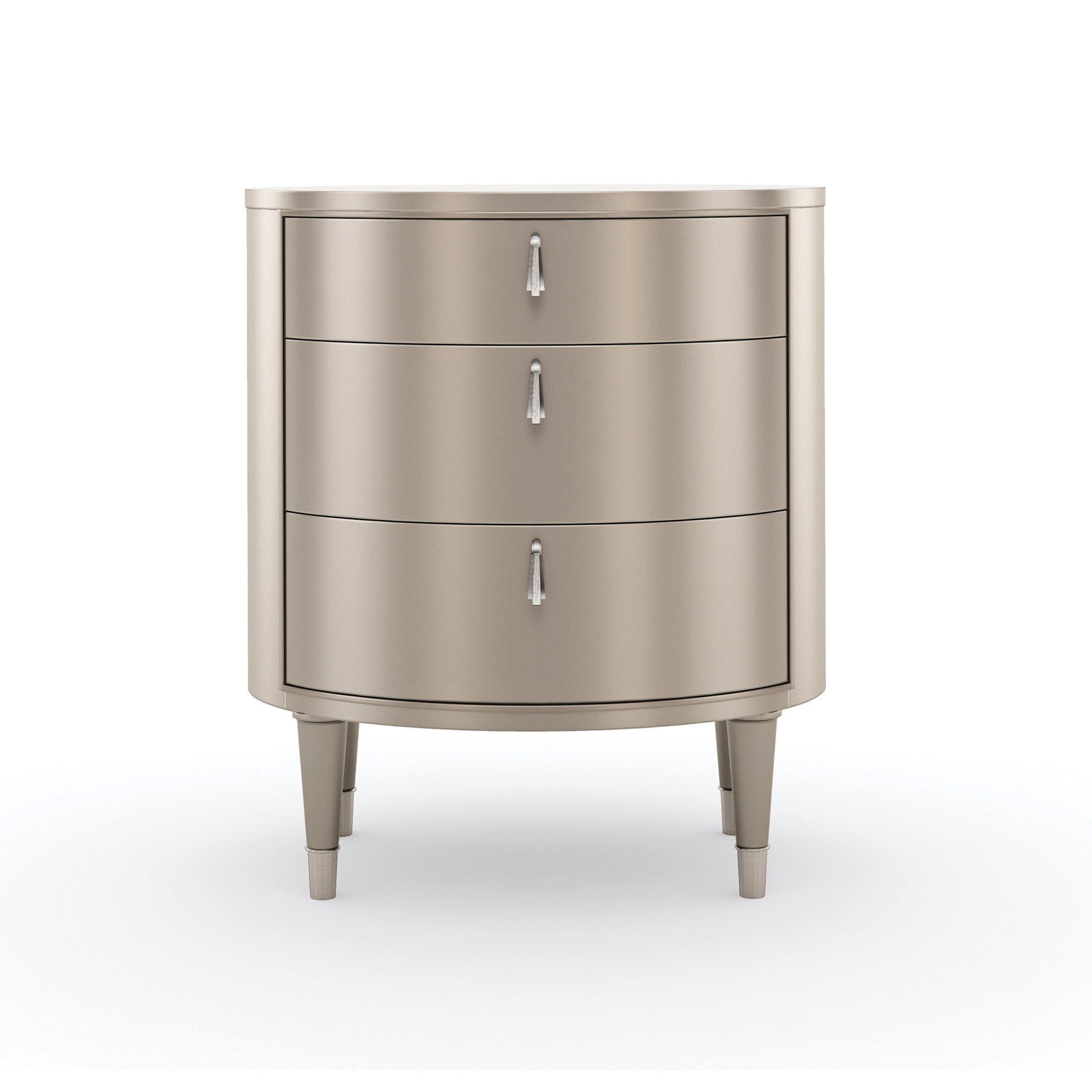 Bedside Beauty Soft Silver Paint Nightstand 24" by Caracole