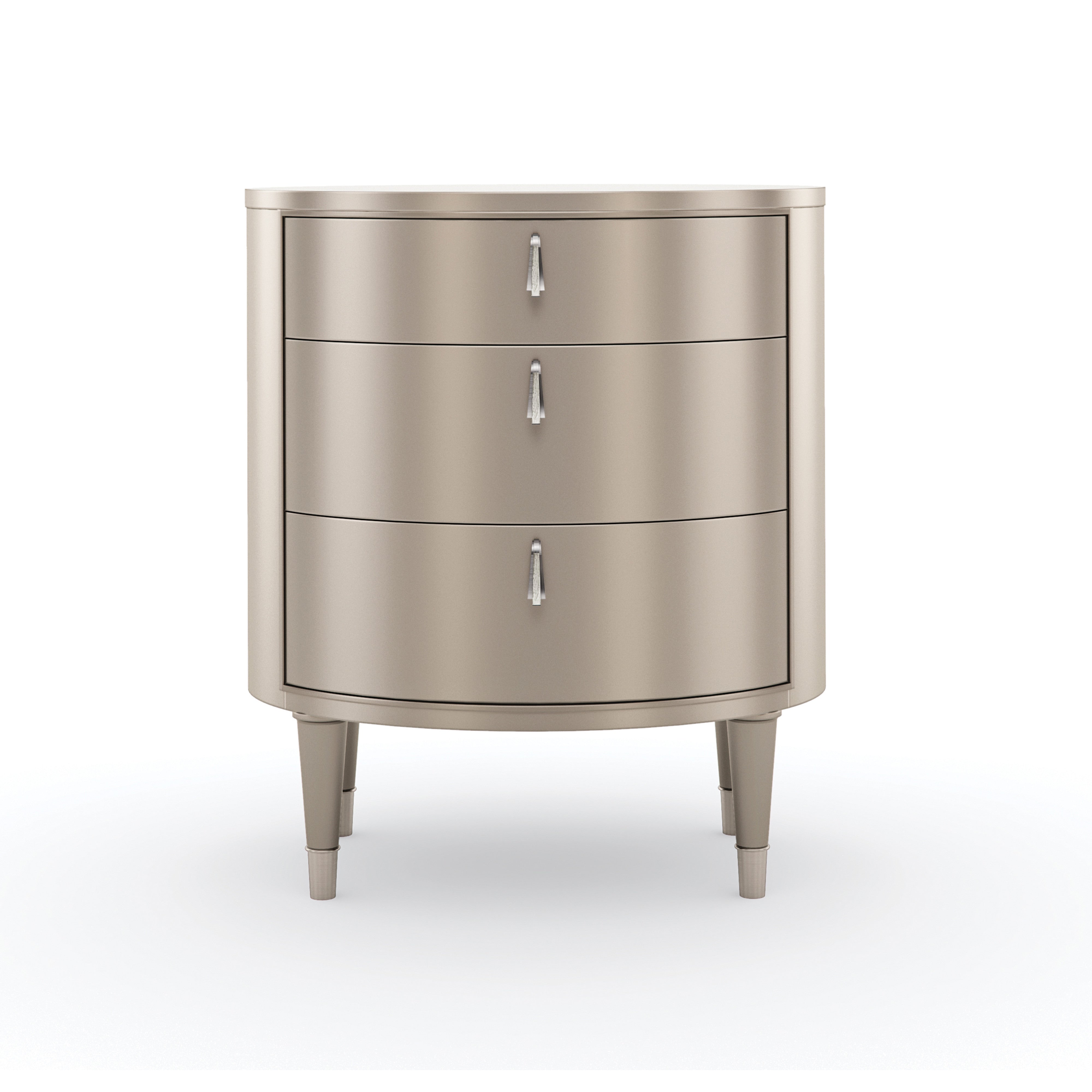 Bedside Beauty Soft Silver Paint Nightstand 24" by Caracole