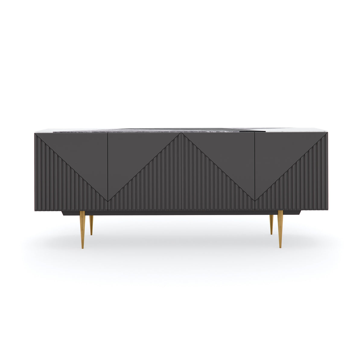Over the Edge Champagne Gold Sideboard 80" by Caracole