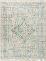 Zainab Dark Green/White Handmade Rug ZAI-2303 - 2' x 3'