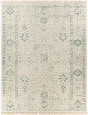Zainab Dark Green/White Handmade Rug ZAI-2308 - 2' x 3'
