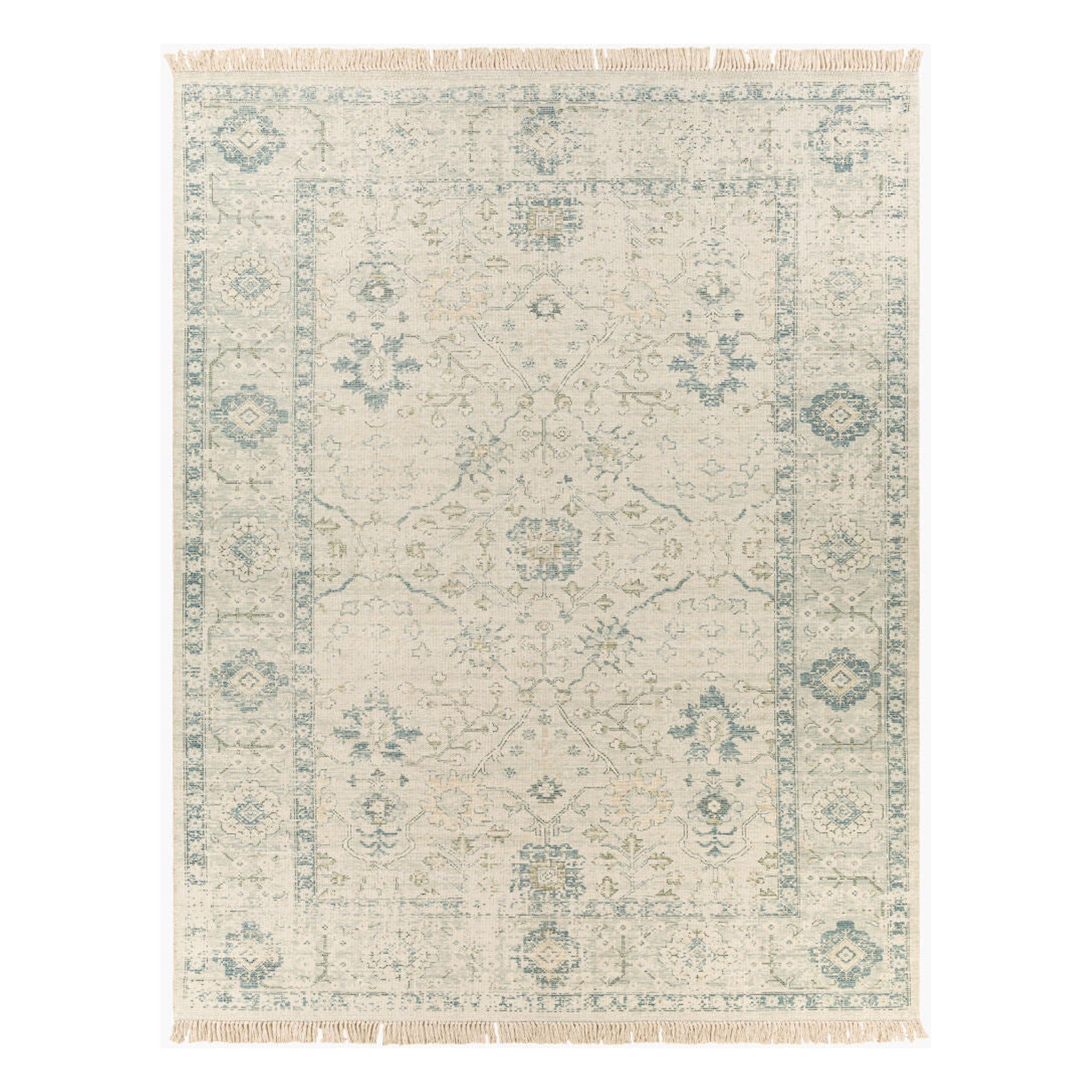 Zainab Dark Green/White Handmade Rug ZAI-2308 - 2' x 3'