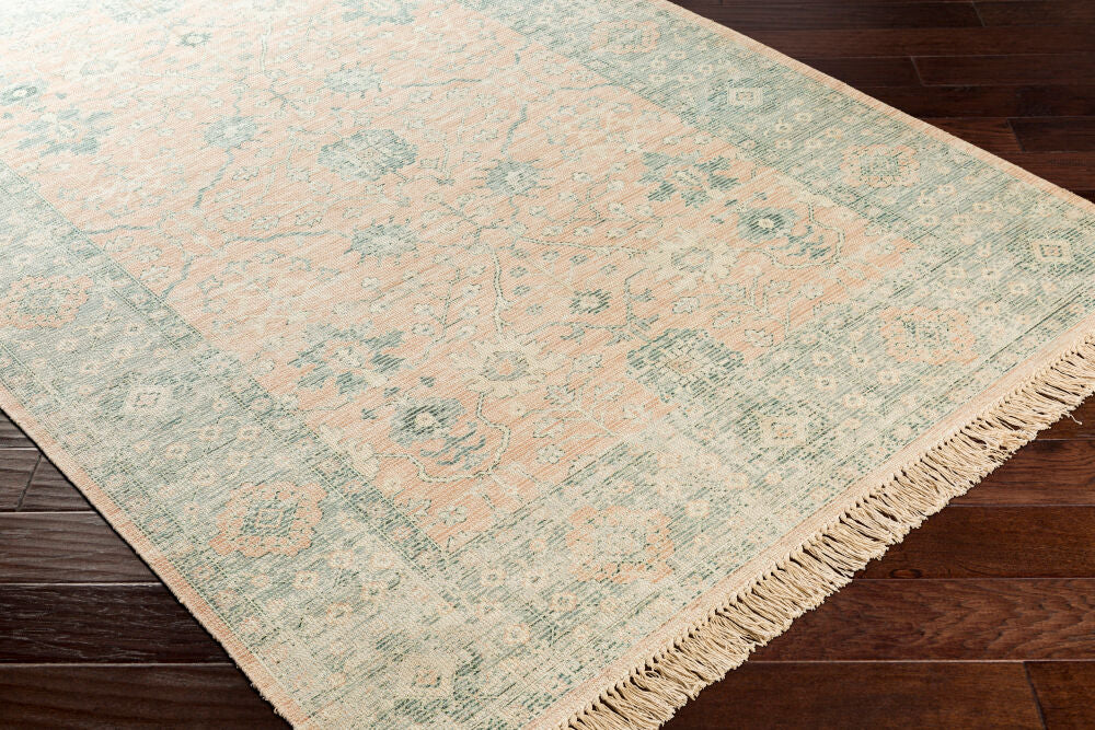 Zainab Camel/White Handmade Rug - corner