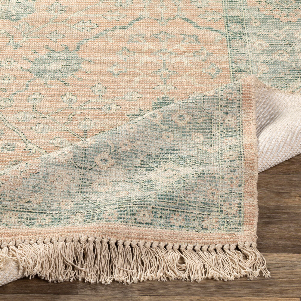 Zainab Camel/White Handmade Rug - fold